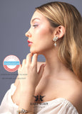 Crystal Chandelier Earrings, Bridal Climber Chandelier Earrings, Bridal White Clear Drop Chandelier Earrings, Modern Bridal Jewelry