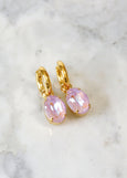 Lilac Drop Earrings, Lilac Purple Crystal Earrings, Light Purple Hoop Earrings, Bridal Lilac Earrings, Gift for her, Lilac Gold Earrings