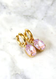 Lilac Drop Earrings, Lilac Purple Crystal Earrings, Light Purple Hoop Earrings, Bridal Lilac Earrings, Gift for her, Lilac Gold Earrings