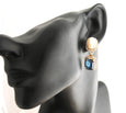 Bridal Navy Blue Earrings, Navy Blue Chandelier Earrings