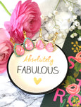 Pink Turquoise Earrings, Pink Earrings, Ultra Pink Drop Earrings