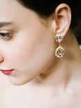 Lilac Crystal Earrings, Bridal Lilac Long Crystal Chandelier Earrings, Purple Crystal Chandelier Earrings, Lilac Statement Gold Earrings