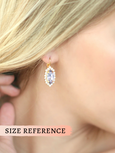 Marquize Sapphire Crystal Dangle Drop Earrings