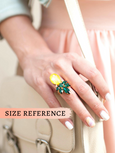 Fruit Collection Pineapple Crystal Swarovski Cocktail Ring